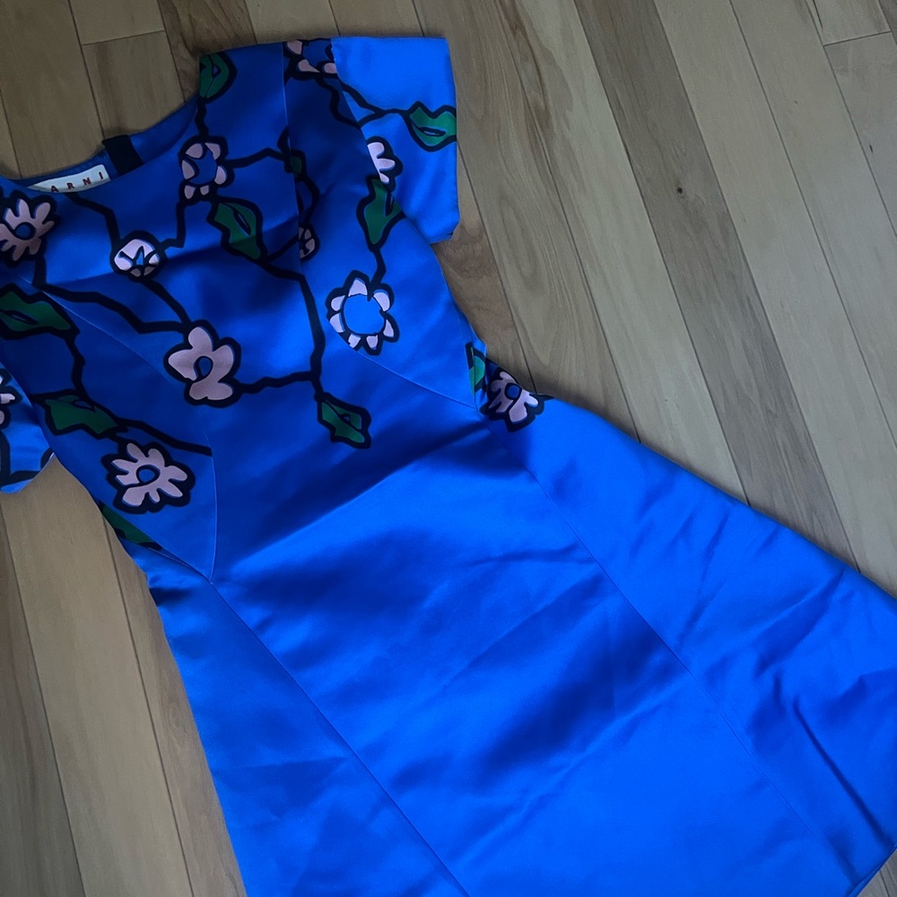 Marni silk Aline dress short sleeve 6 - Picture 5 of 7